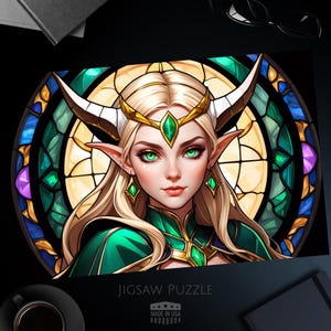 Enchanting Elf Jigsaw Puzzle, Unique Fantasy Artwork, Decorative Elf Design, Gift for Fantasy Lovers, 1000, 500, 250, 100, 30 Piece