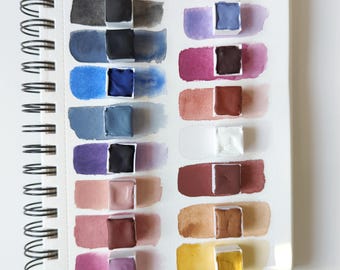 Sunset Palette: Handcrafted, Natural Pigment Watercolor Set