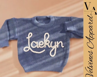 Custom Baby Sweater Baby Boy Sweater Custome Baby Name Sweater Baby Custom Name Baby Sweater Personalized Hand embroidered Name Baby Sweater