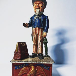 Banco de moedas original do Tio Sam de 1886