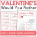 Valentine's Day Would You Rather Game - a This or That Valentine's Day ...