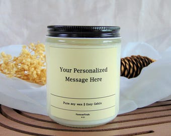 Personalized Soy Candle with Custom Message, Best Friend Gift for Her, Funny Candle, Christmas Candle, Birthday Candle,Gift for her/him.