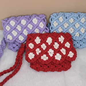 Petit sac à main Macarame, petit portefeuille, sac à main fait main, porte-cartes, cadeau pour elle, sac à main BOHO, cadeau pour un être cher
