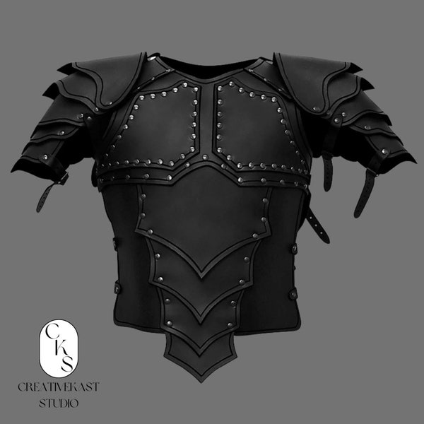 Medievale da uomo, Sca, Armatura in pelle SCA, Abiti Cosplay Larp, Armatura in pelle, Armatura vichinga, Armatura Larp, Armatura da cavaliere, Armatura da guerriero, Armatura di Dio, Larp