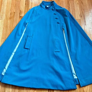 Vintage 1980s All Season Polyester Fully Lined Cape Coat