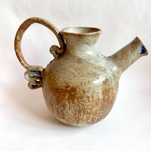 Handmade Vintage 1980s Studio Pottery Pitcher