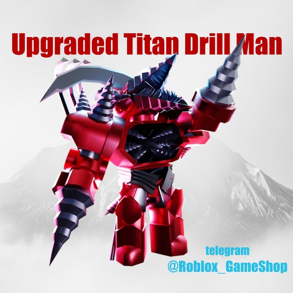 Upgraded Titan Drill Man SIGN Toilet Tower Defense Roblox Digital product