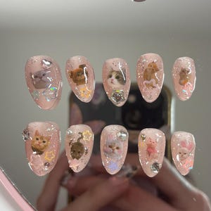 Cute Cat Press on nails set
