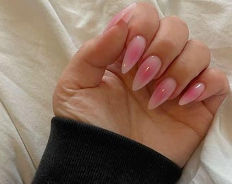 Blush Aura Press on nails set