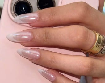 Chrome French Press on nails set