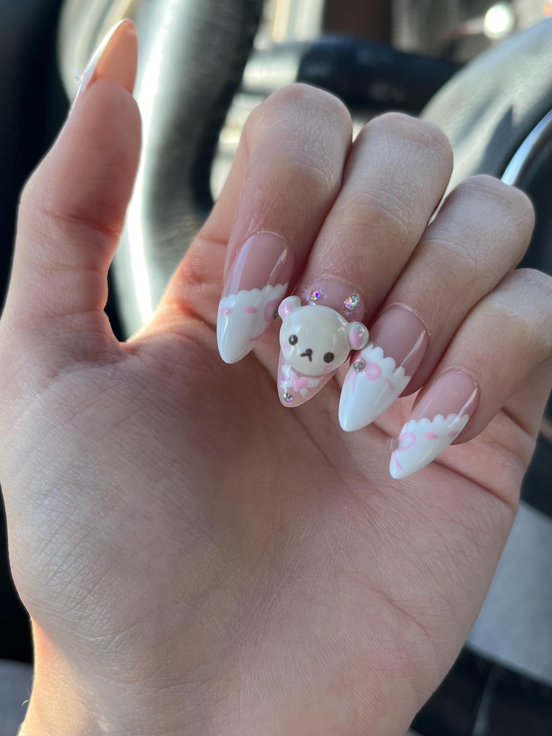 Lace Korilakkuma Press on Nails Set - Etsy