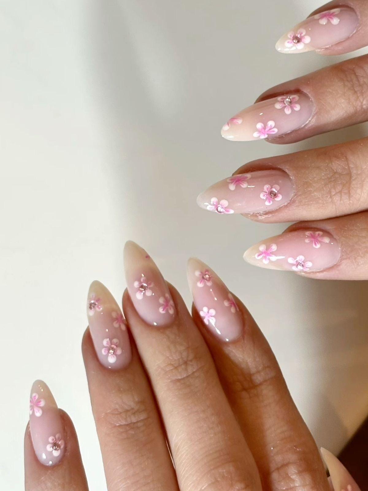 Sakura Cherry Blossom Press on Nails Set - Etsy