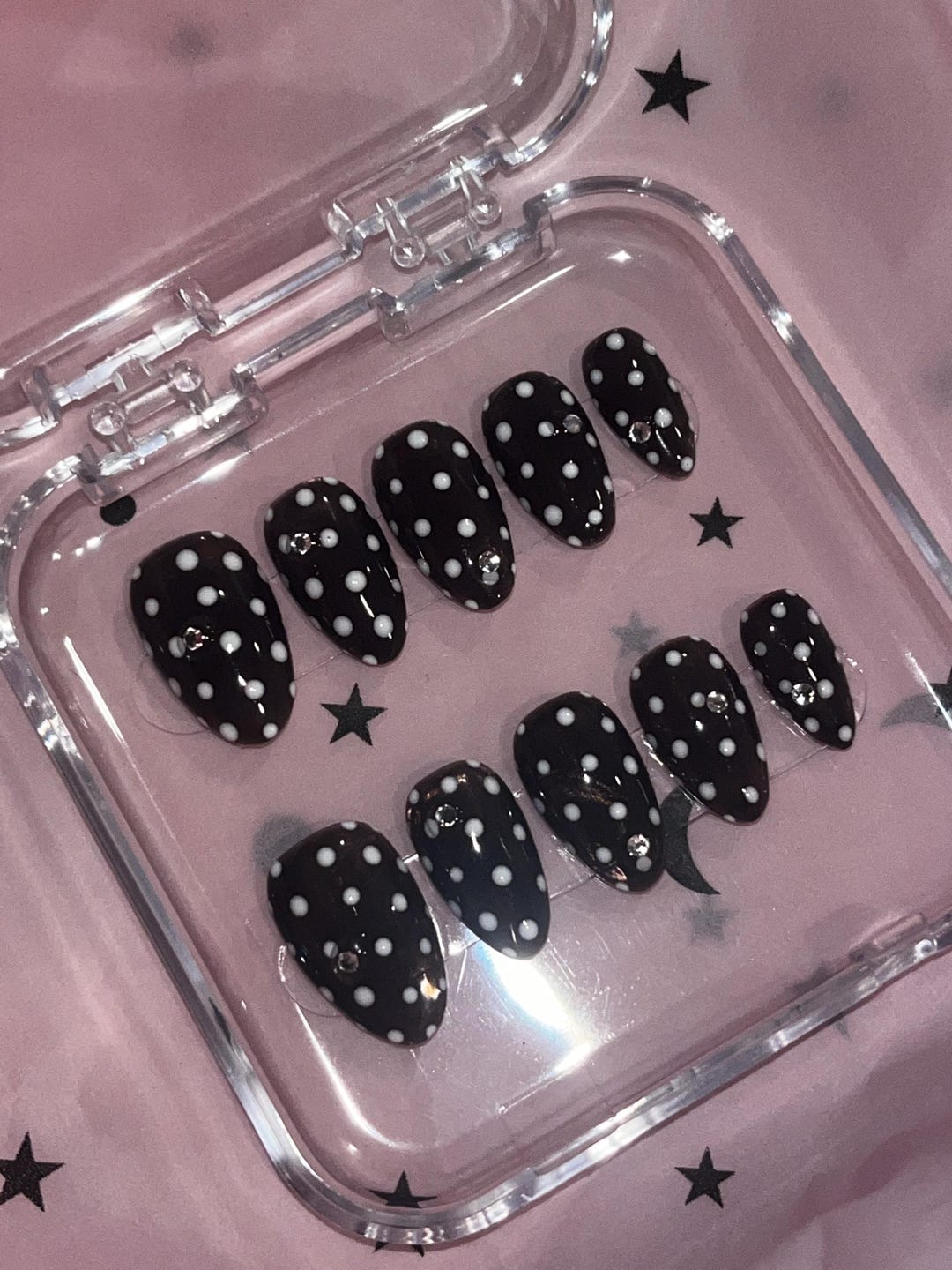 Polka Dot Press on nails set