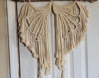 Makramee Engel Flügel Wandbehang