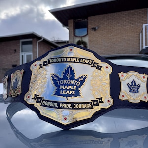 Toronto Maple Leafs Titelgürtel - Erwachsenengröße, doppelt vergoldet, erhältlich in 2 mm / 4 mm / 6 mm Platten WWE Wrestling Championon Gürtel, schneller Versand