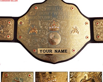 Cinturón de Campeón Mundial de Peso Pesado, Oro Grande, Talla Adulto
