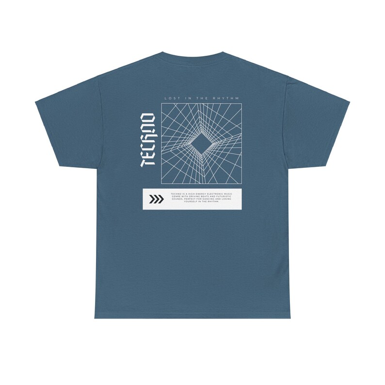 Techno T-shirt, Rave Outfit, Rave Gifts, DJ gift, Festival Outfit, EDM Merch, Gift for him, EDC, Rave Outfit Men, Rave Tshirt, Party Shirt Indigo Blue