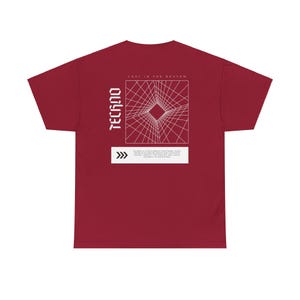 Techno T-shirt, Rave Outfit, Rave Gifts, DJ gift, Festival Outfit, EDM Merch, Gift for him, EDC, Rave Outfit Men, Rave Tshirt, Party Shirt Cardinal Red