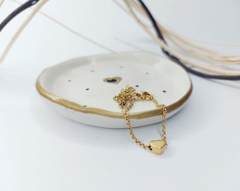Personalized ring dish aesthetic engagement gift jewelry bowl bridesmaid gift for women handmade gift wedding ring dish heart custom love