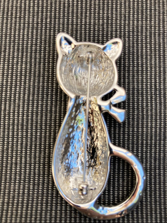 Stainless steel cat silouette pin - image 6