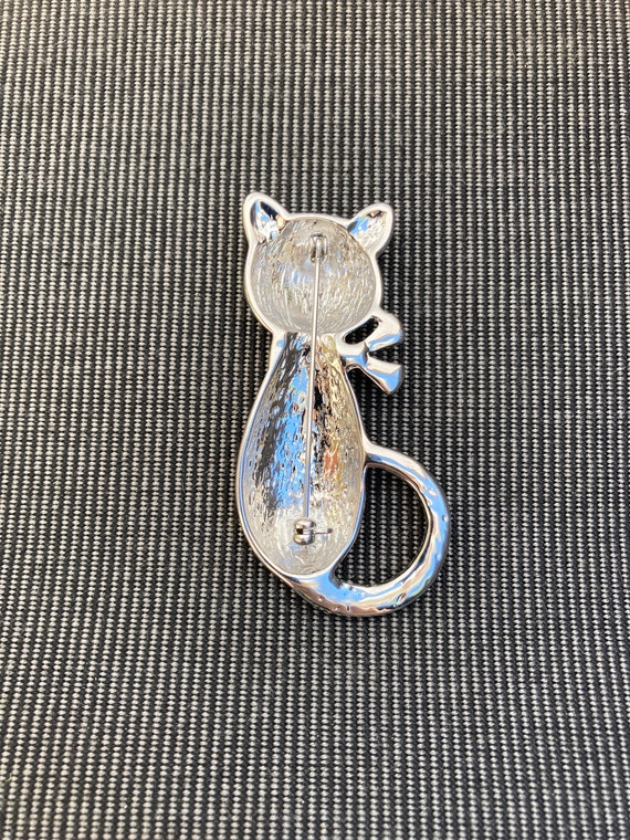 Stainless steel cat silouette pin - image 5