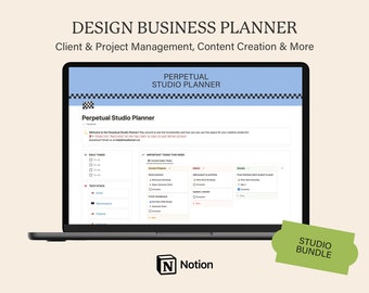 Notion Template, Design Business Notion, Social Media Planner, Content Planner, Content Calendar, Notion Dashboard, Business Notion Planner