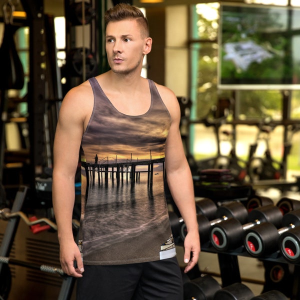 Unisex Tank Top Stylish Trendy Sportswear Athletic Undershirt Fashionable Gift For Comfortable Fit Stretch Fabric Polyester Exercise Custom