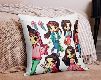 Basic Pillow Bedroom Decor Children Teenagers Travel Playroom Washable Fabric Stylish Fashionable Design Trendy Gift For Polyester Fabric