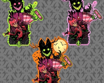 Alastor, Shadow, and Radio Tower Big 4" stickers