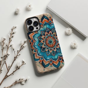 Boho Mandala iPhone Tough Case - Popular Phone Case, Elegant Phone Case, Cool Phone Case, iPhone 16 15 14 13 12 11 pro max s plus x