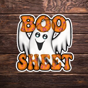 Funny Halloween Kiss-Cut Stickers, Spooky Decals, Trick or Treat Sticker Pack, October Holiday Decor, Witchy Laptop Stickers
