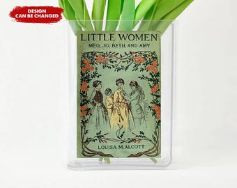 Personalized Book Shaped Acrylic Vase, Custom Book Cover Art Print, Gift For Her, Gift For Book Lover Reading Lover Bookish Bookworm Gift