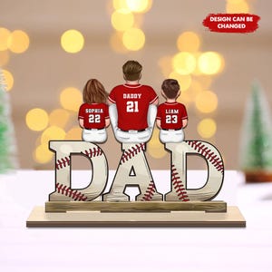 Custom Wooden Plaque, Birthday, Father's Day Gift For Baseball Dad, Grandpa, Baseball Lover, Baseball Player, Custom Baseball Family Print