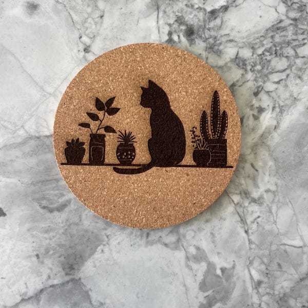 Korkunderlägg med katttema - Massor av unika designer
