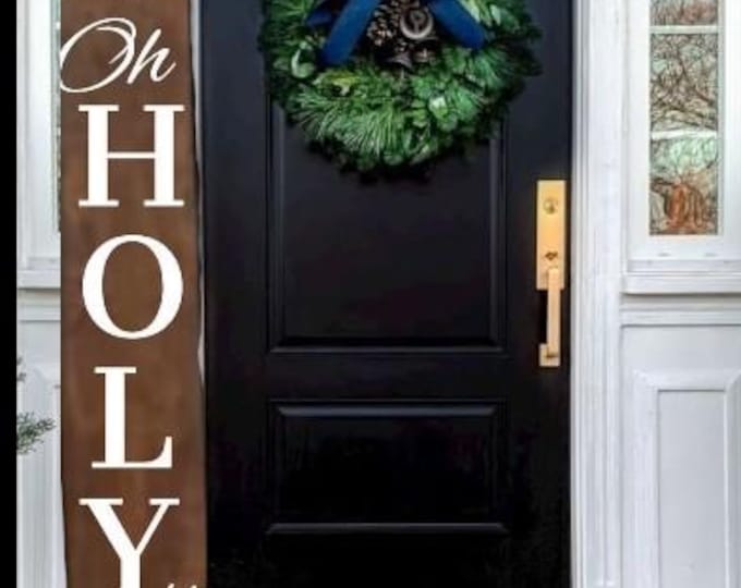 Nativity Oh Holy Night Wooden Porch Leaner Sign