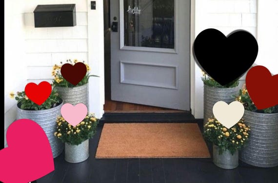 Wooden Heart Decorations - All Weather Duel Sided-  Valentines Decor - Weddings- Parties - Many Colors