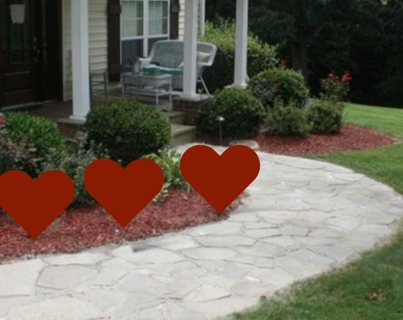 Personalized Wooden Heart Decorations: All Weather, Set of 3