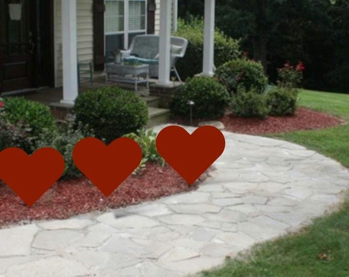 Personalized Wooden Heart Decorations: All Weather, Set of 3