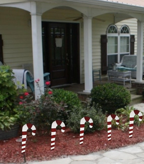 Pathway Candy Cane Decorations - set of 5 - Duel Sided - 18 inches - multiple colors
