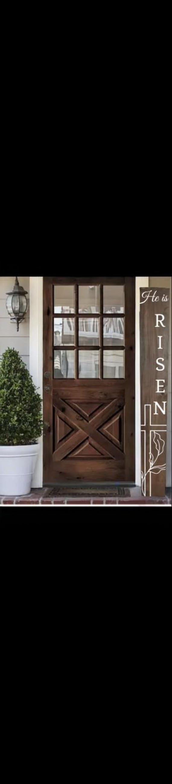 He is Risen Wooden Easter Porch Leaner Sign
