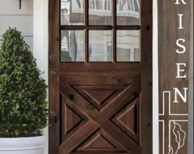 He is Risen Wooden Easter Porch Leaner Sign