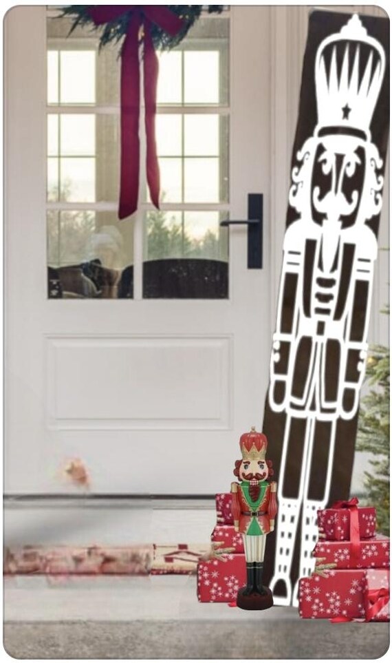 Christmas Nutcracker Front Porch Leaner Sign weatherproofed heavy Rustic  house warming