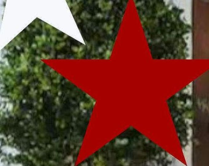 Stacked TriStar Wooden Patriotic Decor - Red, White, and Blue