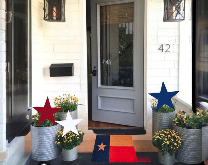 Red White Blue Yard Stars: Patriotic Pathway Markers