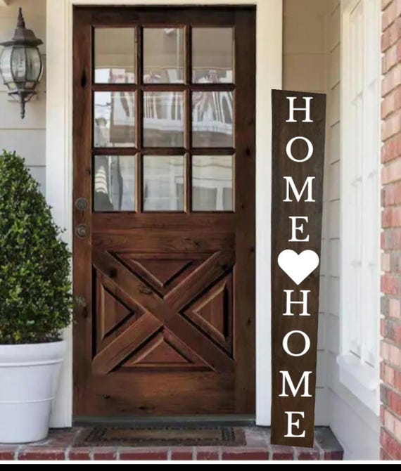 Home Heart Home Wooden Porch Leaner Sign