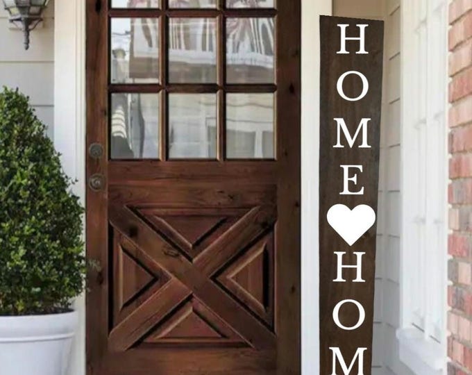Home Heart Home Wooden Porch Leaner Sign