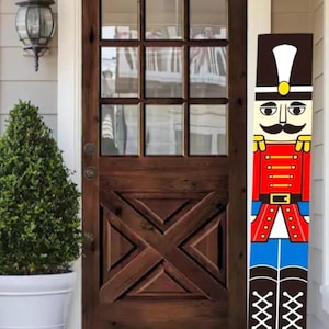 Christmas Toy Soldier  Nutcracker Leaner  Sign - Weatherproof  - Heavy Duty- Full Color