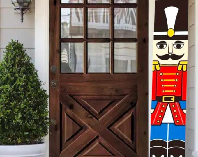 Christmas Toy Soldier  Nutcracker Leaner  Sign - Weatherproof  - Heavy Duty- Full Color