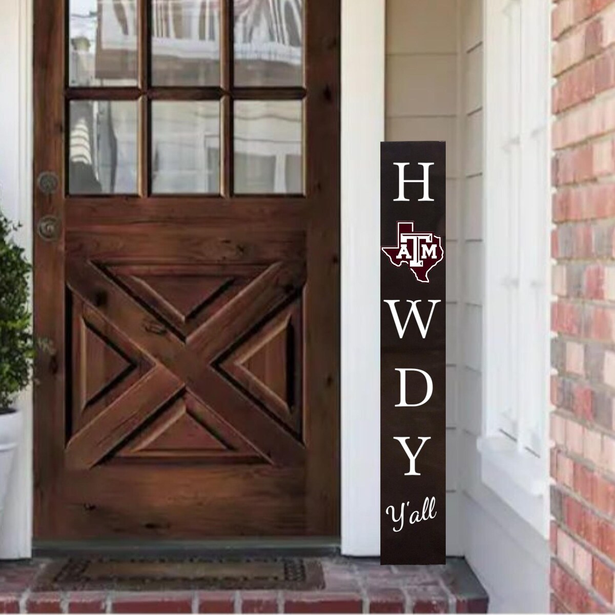 Texas A&M Porch Leaner Sign: Handpainted "howdy Y'all" Vertical Decor - Etsy