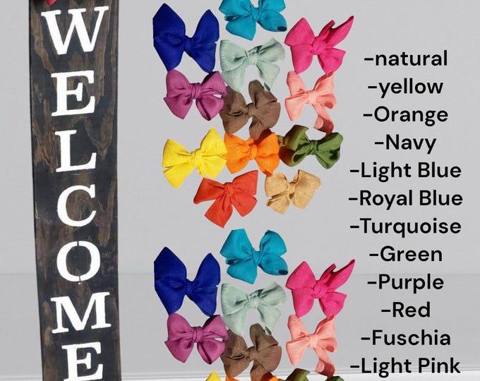 Interchangeable Bow Welcome Porch Sign: Rustic Burlap Decor